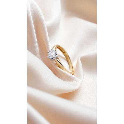 Anneaux De Fiançailles Or Plaqué