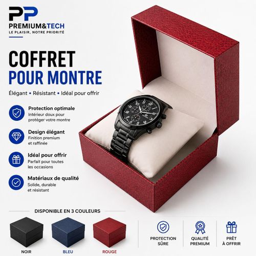 Coffret Écrin pour Montre Élégant – Boîte de Protection Rigide avec Intérieur Doux et Coussinet