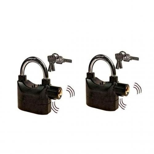 2 Cadenas De Sécurité Alarme - Acier Lourd