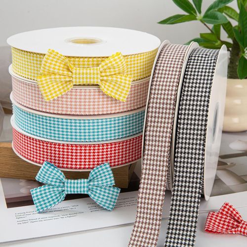 Ruban à carreaux coloré populaire pour la décoration de cadeaux