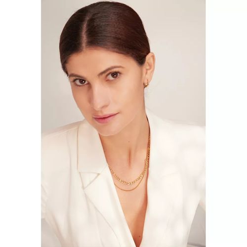 Double Chaînes En Acier Inoxydable Doré Pour Homme Et Femme