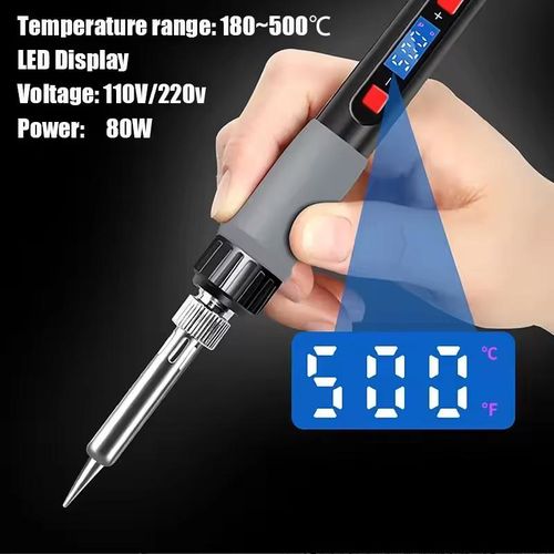 Affichage LED fer à souder 220V/110V/60Hz affichage numérique puce intelligente stylo à souder électrique fer à souder électrique outil de soudage fiche euro gauge