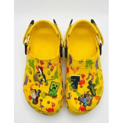 Classic Clog chaussure pour enfants Tendance Mixte Babouche Minecraft - jaune