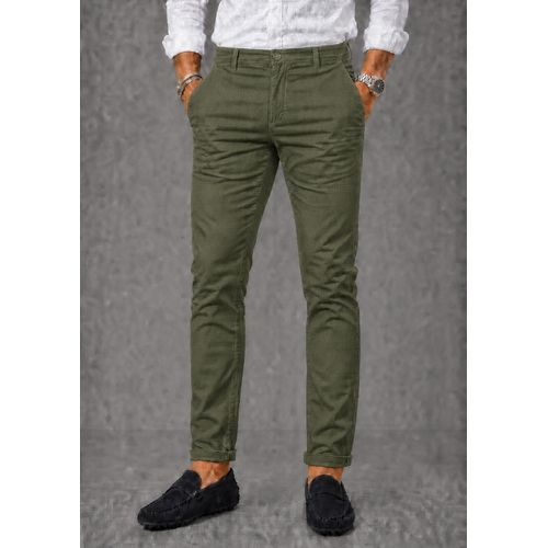 Pantalon Chino Homme - Vert Treillis
