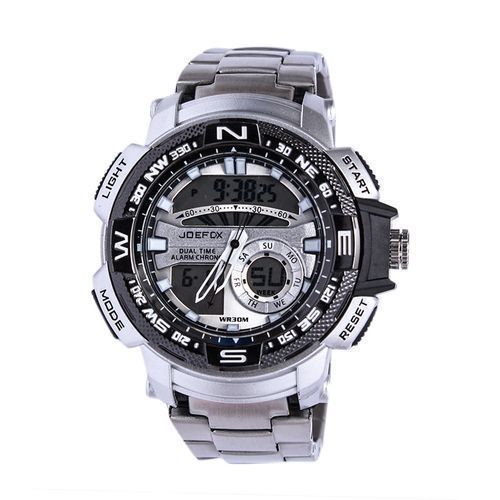 Montre Homme Joefox Cadran Rond - Argent Fond Blanc