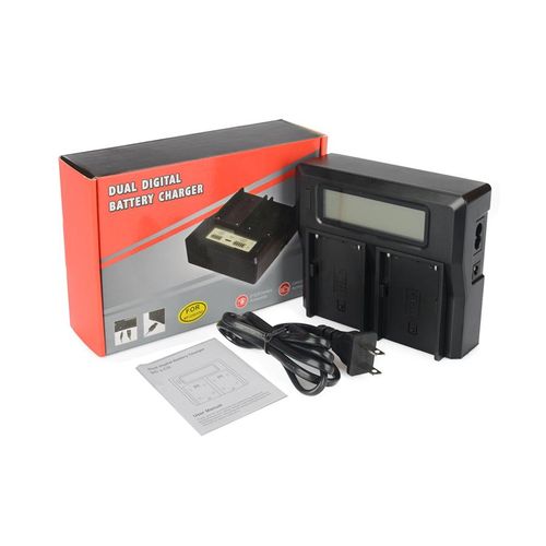 Chargeur rapide pour batterie et écran LCD VW-VBD58 dual pour 2 batteries