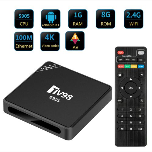 TV Box TV98 S905 Android12 - 1/8Go - Smart 4K Lecteur Multimédia