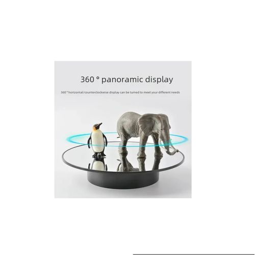 Présentoir électrique rotatif 360° avec plateau miroir pour photographie exposition de produits