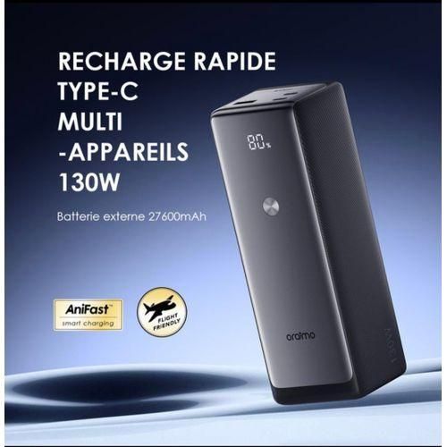 POWER- BANK-Jet 130W- 27600MAH Batterie Externe - Charge Rapide 130W- Affichage Numérique Intelligent