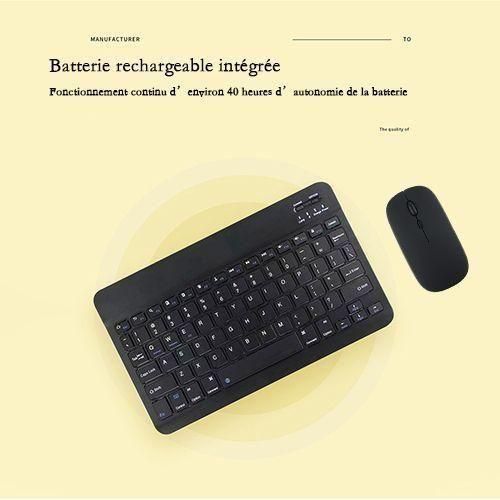 Combo Clavier Souris Rechargeable Double Mode AZÉ - Noir