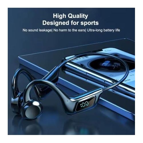 Casque Bluetooth à conduction osseuse avec crochet d'oreille et insertion de carte