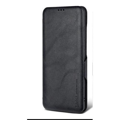 Etui à Rabat En Cuir Compatible Pour Google Pixel 7 - Noir