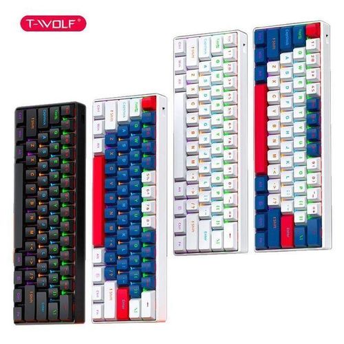 Clavier Gaming Vrai Mécanique T60 - Format Compact 60% RGB - Câble Type-C Amovible