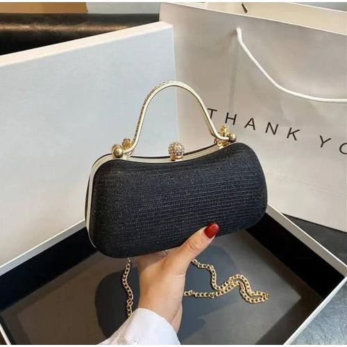 Sac de soirée femme élégant avec chaîne pochette luxe pour mariage et cérémonie anniversaire sortie.