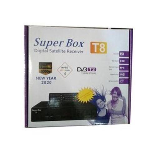 Décodeur Super Box T8 –Full HD 1080p – Chaînes TNT Et Satellite -Noir