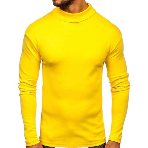 Pull col roul jaune