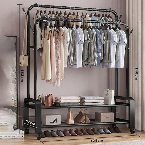 Porte-manteau Double Couche à Double Tige