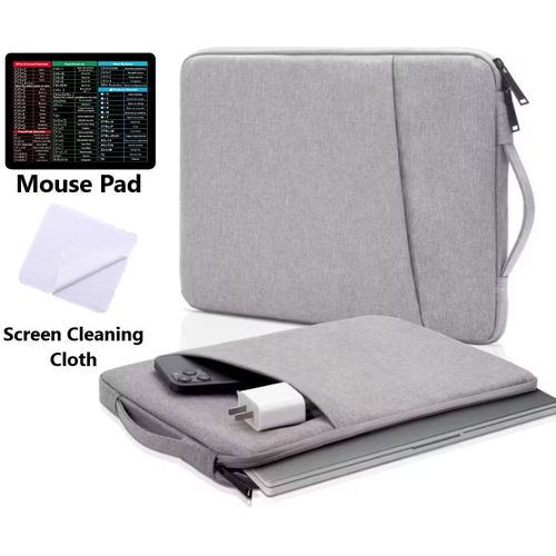 Sacoche Pour Ordinateur Portable 15 Pouces, étui Pour Moniteur Portable-Avec Tapis De Souris Et Chiffon De Nettoyage D'écran