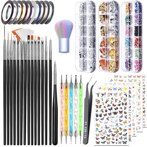 Kit D'outils D'art Des Ongles Ensemble De Pinceaux De Peinture à Ongles UV