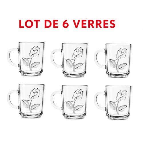 Lot de 6 Verres en Verre Gravé 250 ml – Élégance & Praticité