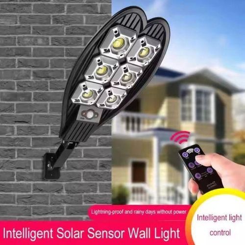 Réverbère solaire puissant, Lampe extérieur détecteur mouvement, Lampadaire solaire , Projecteur LED extérieur induction, Éclairage sécurité cour garage, Applique murale solaire télécommande, Spot solaire autonome étanche, Luminaire jardin solaire . HG