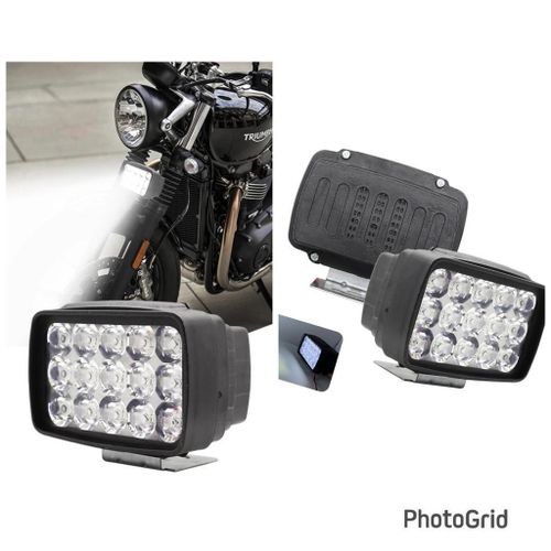 Phare LES rectangulaire 12 universel pour Moto-Projecteur Avant Haute Puissance