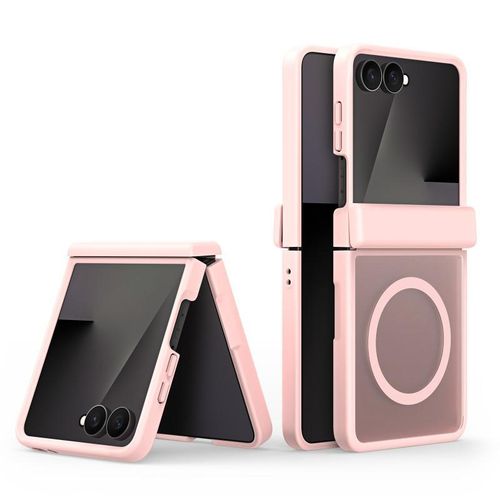 Coque (Étui) compatible magsafe pour Samsung flip 8-Rose