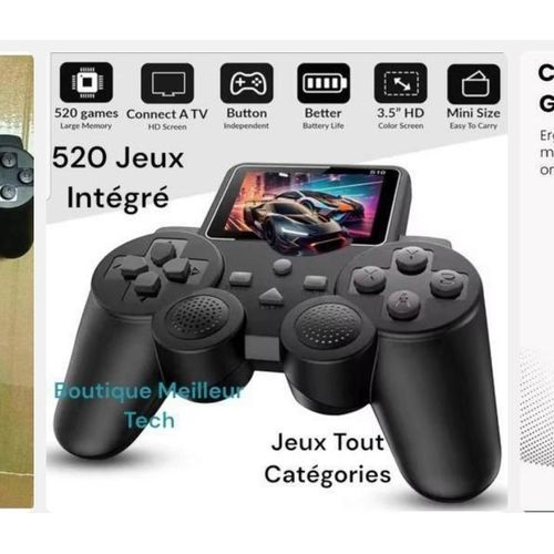 Manette avec plusieurs jeux intégré - console de jeux numérique