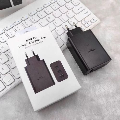 Chargeur Ultra Rapide Samsung avec 2 Sortie Type C et USB - 65W -NOIR