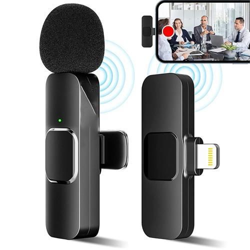 Microphone cravate sans fil TECHMASTERS K9 2,4 GHz pour l'enregistrement vidéo en direct de vlogs et d'interviews