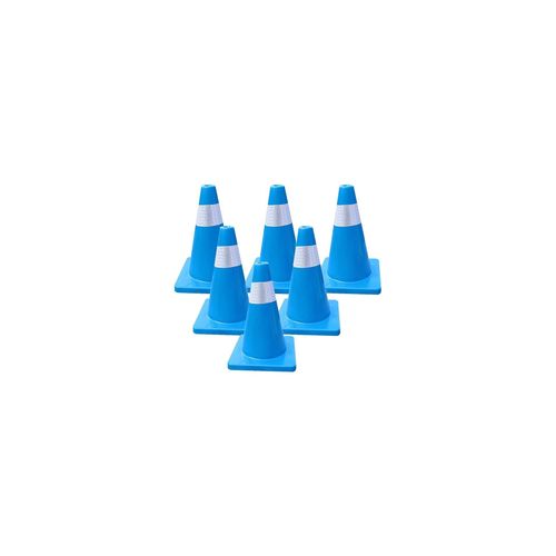lot de 6 cone de route-bleu-29cm