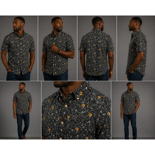 Chemise Manches Courtes Imprimé Floral