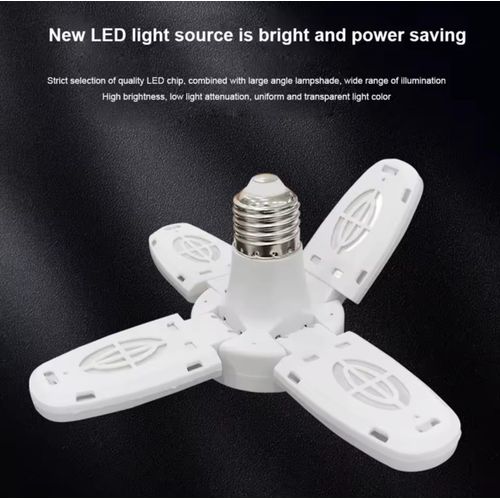 Ampoule LED Garage Déformable E27 28W Plafonnier Pliable Blanc Froid