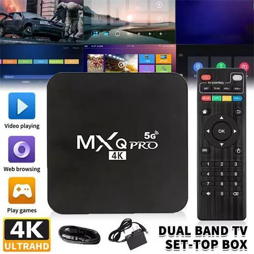 4K TV Box MXQ Pro 5G Smart TV Box Android 10.0 OS 2.4/5G Dual WIFI 3D Video Media Player Home Theater TV Set Top Box Convertisseur analogique-numérique Produits électroniques Home TV Video