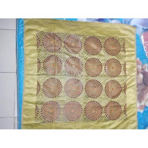 FOULARD JAUNE ORANGE DOUBLE FACE