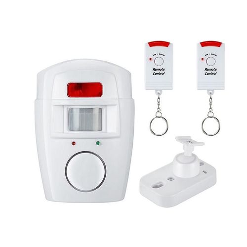 Alarme Maison de Sécurité sans Fil avec Détecteur de Mouvement PIR – Sirène 105 dB + 2 Télécommandes Comerce Bureau Anti-Intrusion Infrarouge