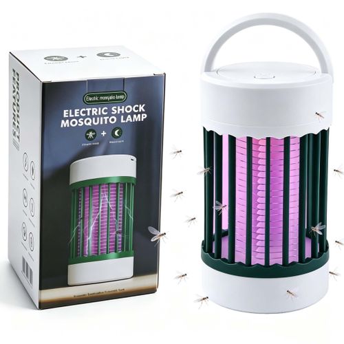 Lampe anti-moustiques rechargeable, piège à lumière UV, destructeur électrique d'insectes, piège à moustiques silencieux pour la maison, sans danger pour les bébés
