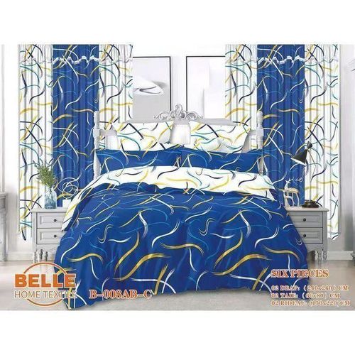 QUALITE SUPERIEUR Belle Draps De Lit 3 Places, 2 Draps, 2 Taies 2 Rideaux
