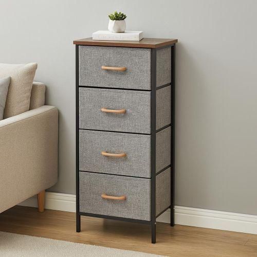 Commode à 4 Tiroirs en Tissu