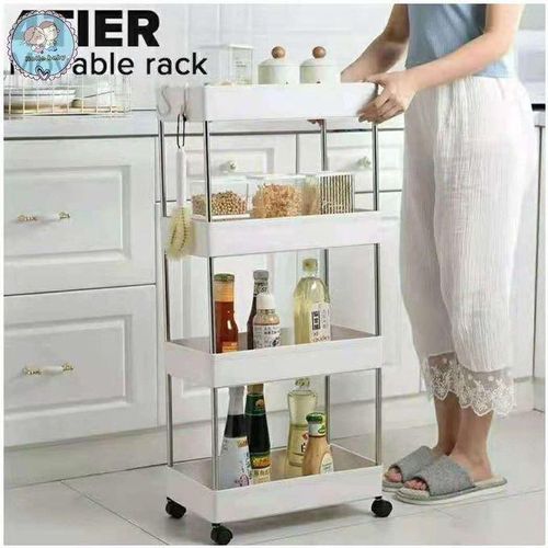 Etagère De Rangement Mobile à 4 Couches à Usage Multiple Pour Cuisine Et Salle De Bain