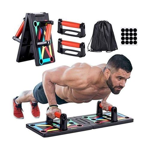 Ensemble de planches entraînement à domicile I planche push-up 9 en 1 I salle de gym à domicile I équipement de fitness pour la maison