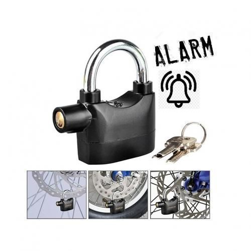 Cadenas D'alarme Serrure Alarm Lock Anti-vol-NOIR