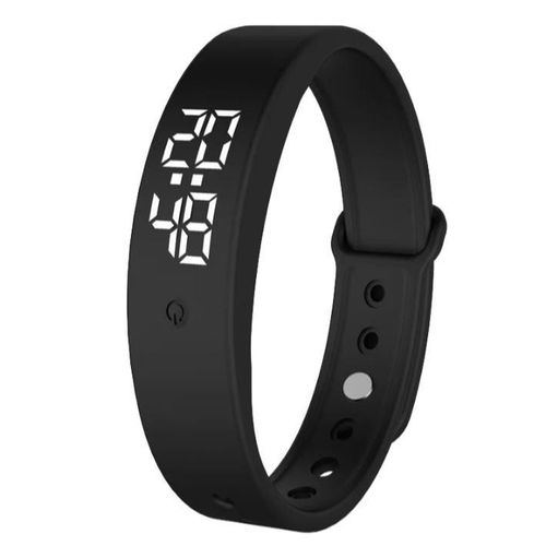 Bracelet intelligent ZJFIT, montre de sport, réveil vibrant, écran LED, moniteur de température automatique, podomètre 3D