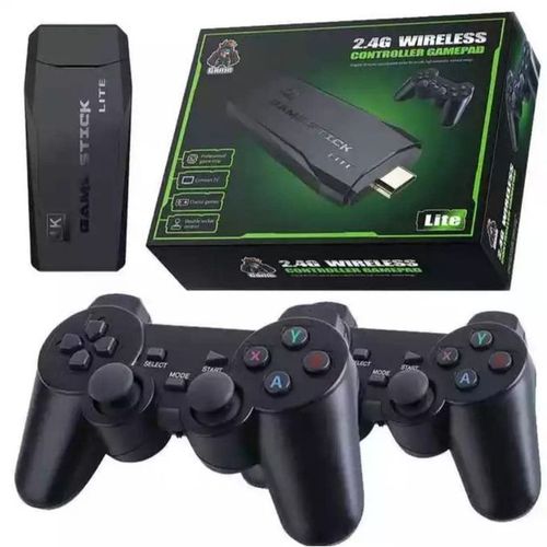 Mini Console Arcade Game Stick Lite 4K HDMI + 2 Manettes Sans Fil Plus De 3500 Jeux