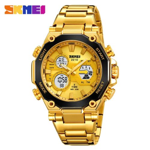 Montre Homme Numérique Et Analogique Nouvelle Collection En Acier Inoxydable, Affichage Date - Écran Led SK2210