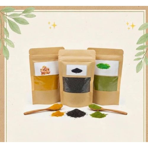 3 epices ( cucurma, grains de nigelle+moringa)