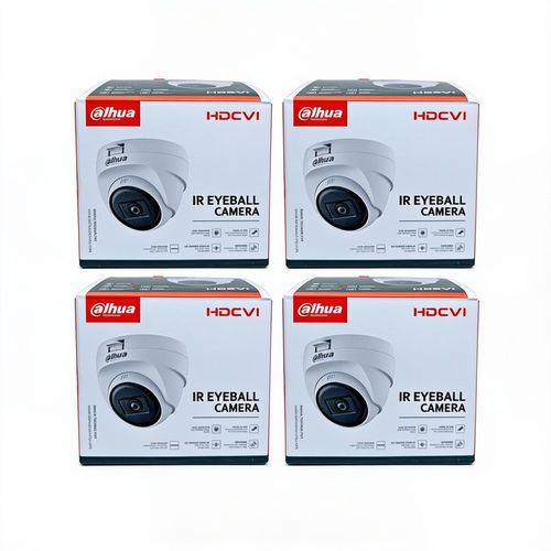 Lot de 4 Caméras Dôme Infrarouge - HDCVI 2MP – Caméras de Surveillance Intérieures IR Eyeball, Vision Nocturne Infrarouge Intelligente pour DVR