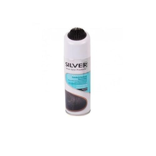 SILVER Shoe Care Specialist - Spray Rénovateur pour Daim & Nubuck - Teinte Noire avec Brosse Intégrée