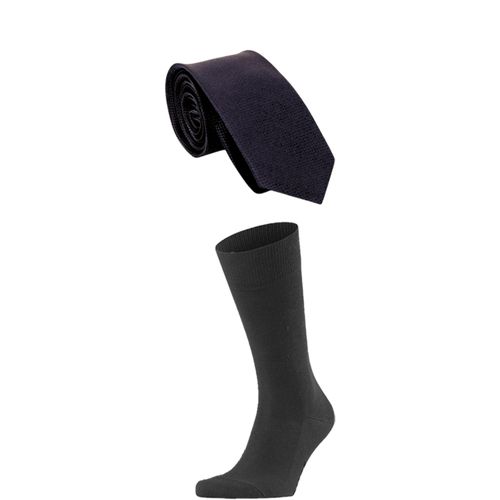Duo Élégance : Cravate & Chaussettes Noires Premium