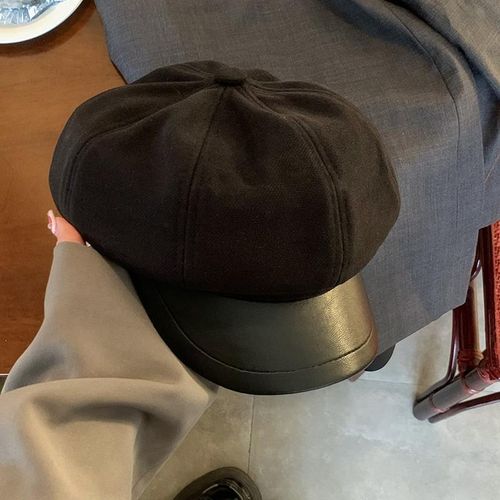 Women Beret Autumn Literary Retro Newsboy Hat Octagonal Girl Cap